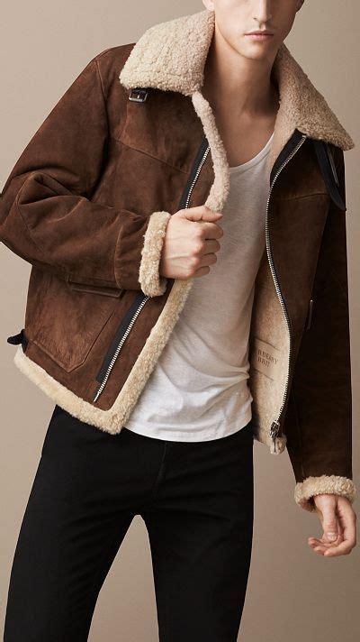 burberry giacca aviatore uomo 2013 fall winter|Giacca da aviatore in shearling (Otter) .